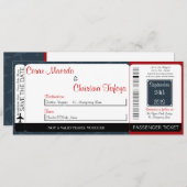 Faire-part de mariage de carte d'embarquement d'av (Devant / Derrière)
