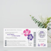 Faire-part de mariage de carte d'embarquement de (Debout devant)