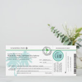 Faire-part de mariage de carte d'embarquement de (Debout devant)