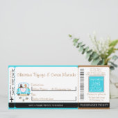 Faire-part de mariage de carte d'embarquement de (Debout devant)