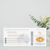 Faire-part de mariage de carte d'embarquement de (Debout devant)