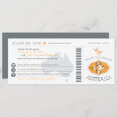 Faire-part de mariage de carte d'embarquement de (Devant / Derrière)