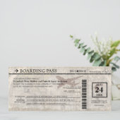 Faire-part de mariage de carte d'embarquement de (Debout devant)