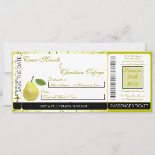 Faire-part de mariage de carte d'embarquement de l