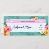 Faire-part de mariage de carte d'embarquement Dest (Devant)