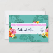 Faire-part de mariage de carte d'embarquement Dest (Devant)