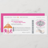 Faire-part de mariage de carte d'embarquement du (Devant / Derrière)