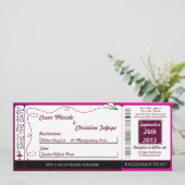 Faire-part de mariage de carte d'embarquement Papi (Debout devant)