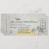 Faire-part de mariage de carte d'embarquement vint (Devant / Derrière)