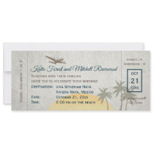 Faire-part de mariage de carte d'embarquement vint