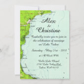 Faire-part de mariage de carte du lac Tahoe (Dos)