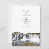 Faire-part de mariage de cascade de Sioux Falls (Devant)