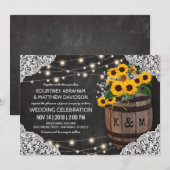 Faire-Part de Mariage de Cave à Vin Rustique | Gui (Devant / Derrière)