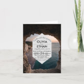 Faire-part de mariage de célébration de plage sur (Devant)