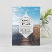 Faire-part de mariage de célébration de plage sur  (Debout devant)