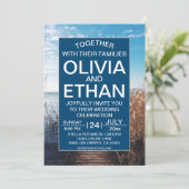 Faire-part de mariage de célébration de plage sur  (Debout devant)