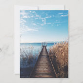 Faire-part de mariage de célébration de plage sur  (Dos)