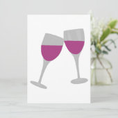 Faire-part de mariage DE CÉLÉBRATION DU VERRE VIN (Debout devant)