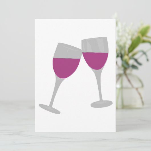 Faire-part de mariage DE CÉLÉBRATION DU VERRE VIN (Debout devant)