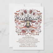 Faire-part de mariage de cerfs avec des animaux de (Devant)