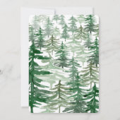 Faire-part de mariage de cerfs d'arbre rustique (Dos)