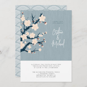 Faire-part de mariage de cerisier japonais