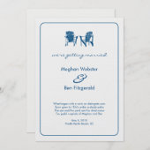 Faire-part de mariage de chaises Adirondack (Devant / Derrière)