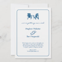 Faire-part de mariage de chaises Adirondack