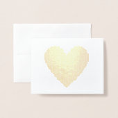 Faire-part de mariage de chaleur dorée entrelacée (Devant avec enveloppe)