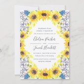 Faire-part de mariage de champs de fleurs (Devant)