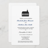 Faire-part de mariage de chapelle classique biling (Devant / Derrière)