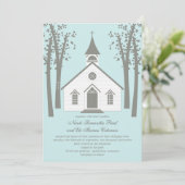 Faire-part de mariage de chapelle Whimsical (Debout devant)