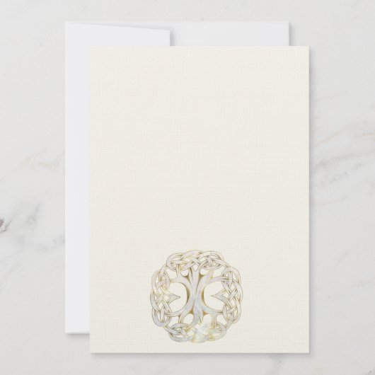 Faire-part de mariage de chardon de l'arbre celte (Dos)
