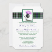 Faire-part de mariage de chardon vert pourpre (Devant)