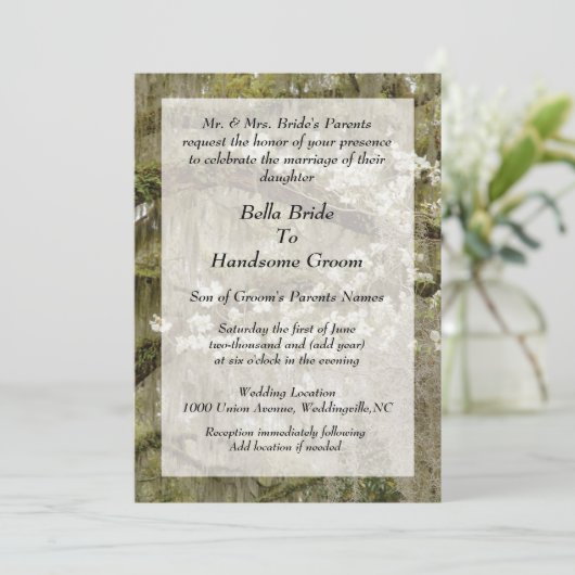 Faire-part de mariage de charme du Sud (Debout devant)