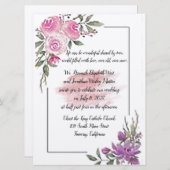 Faire-part de mariage de charme partagé (Devant / Derrière)