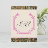 Faire-part de mariage de chasse rustique de Camo r (Debout devant)