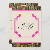 Faire-part de mariage de chasse rustique de Camo r (Devant / Derrière)