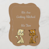 Faire-part de mariage de chats cool (Devant / Derrière)