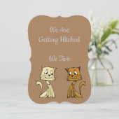 Faire-part de mariage de chats cool (Debout devant)