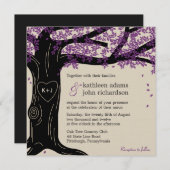 Faire-part de mariage de chêne (Devant / Derrière)