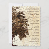 Faire-part de mariage de chêne Brown (Devant)