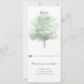 faire-part de mariage de chêne vert avec rsvp atta (Dos)