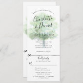 faire-part de mariage de chêne vert avec rsvp atta (Devant / Derrière)