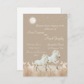 faire-part de mariage de chevaux boho élégants (Devant / Derrière)