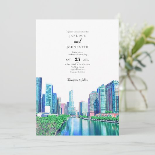 Faire-part de mariage de Chicago (Debout devant)