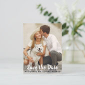 Faire-part de mariage de chien (Debout devant)