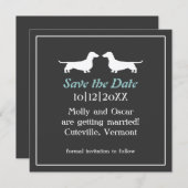 Faire-part de mariage de chiens Dachshund (Devant / Derrière)