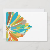 Faire-part de mariage de chrysanthème bleu et vert (Dos)