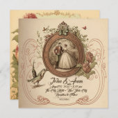 faire-part de mariage de cinderella vintage (Devant / Derrière)